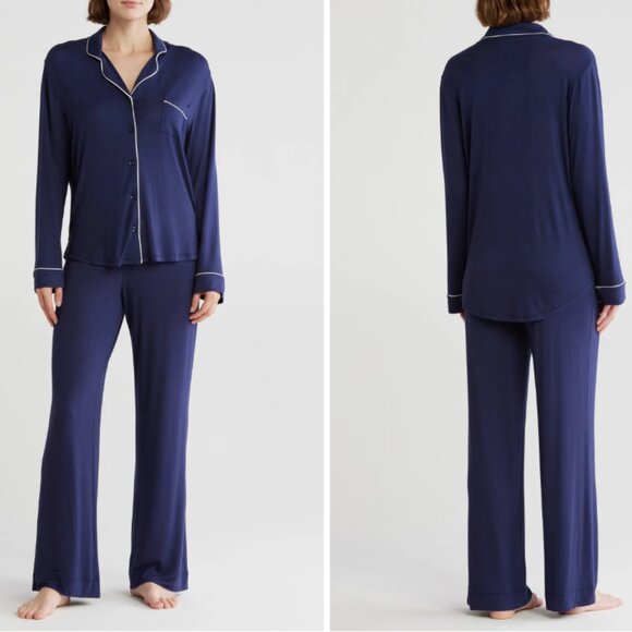 Nordstrom Other - Nordstrom Rack Contrast Piping Long Sleeve Pajama Set Pants